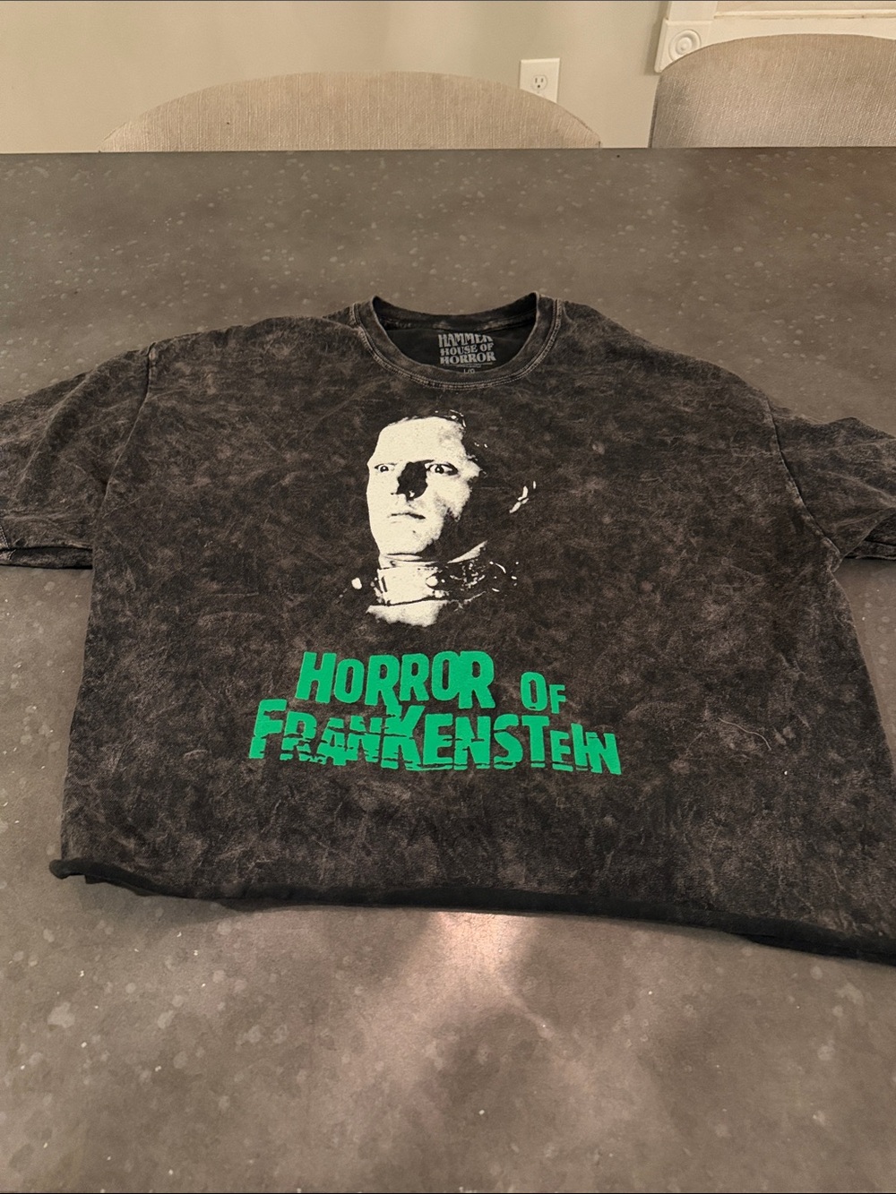 Horror of Frankenstein Graphic Tee - Black